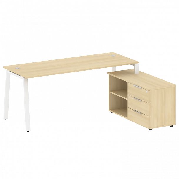 Рабочая станция "Metal System" БА.РС-СТС-2.5 акация/белый - Вид 1