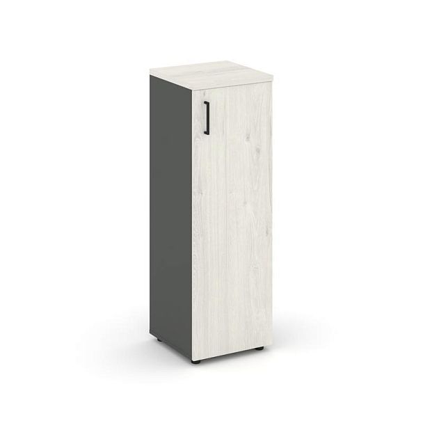 Style Project Шкаф средний узкий SN.STU.E-204(R) Антрацит/Дуб Наварра/Черный Ручки 400*400*1203 - Вид 1