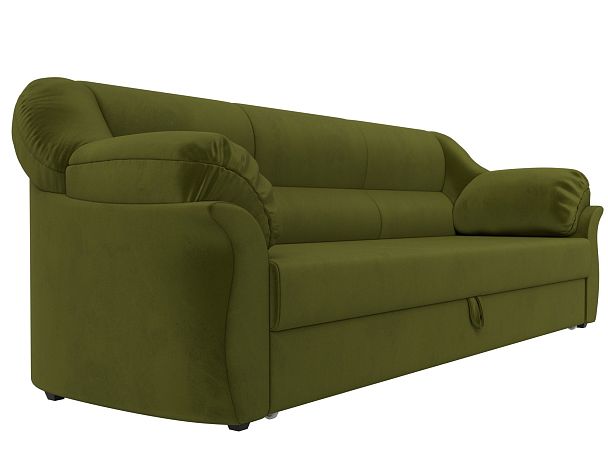 Диван прямой Карнелла (полностью микровельвет зеленый) - Вид 3