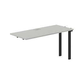 Секция рабочей станции s-b-s 1400х600х750 / профиль: 59х59 черный; столешница: серый бархат Призма / Prizma - Фото предпросмотра