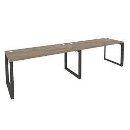 Onix Рабочая станция на О-образном м/к O.MO-RS-2.4.7 Тиквуд темный/Антрацит металл 3160*720*750 - Фото предпросмотра