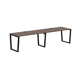 Стол 2-х местный EVWST 3180 Дуб Денвер тёмный/Черный 3126х800х750 EDIS - Фото предпросмотра