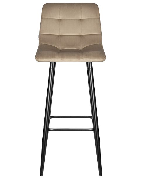 Стул барный DOBRIN NICOLE (черные матовые ножки, мокко велюр (108-104)) - Вид 6