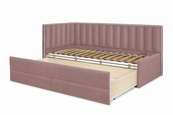 Кровать "Порше" с ящиками, светло-розовая - Вид 4