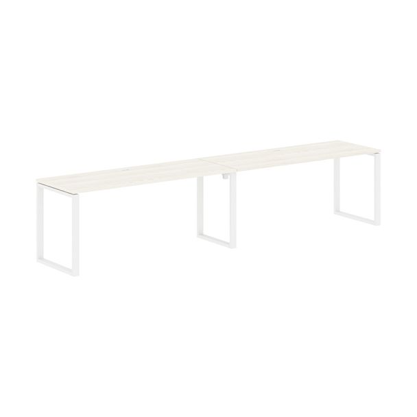 Стол 2-х местный EQWST 3567 Ясень Траун/Белый 3526х670х750 EDIS - Вид 1