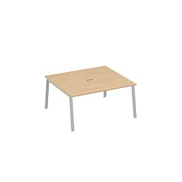 Стол 160 на каркасе TRE в переговорную A4 А4 Б3 136 БП натуральный дуб / металлокаркас серый - Фото предпросмотра