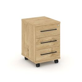 Rift Тумба мобильная усиленная RF.TM-002 Тиквуд Светлый/Металл Черный 416*460*615 - Фото предпросмотра