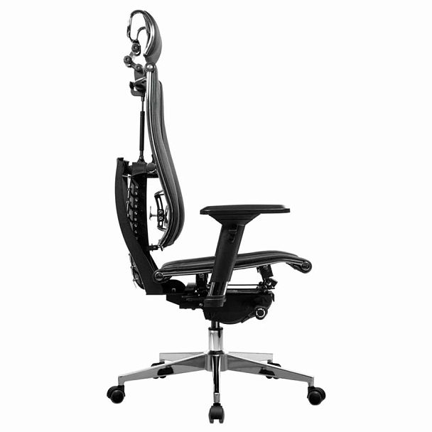 Кресло МЕТТА "YOGA" Y 4DT B2-14D, адаптивная спинка, 3D-подголовник, сверхпрочная сетка, черное - Вид 5