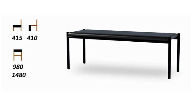 Банкетка 03, стопируемая, 1480 - Вид 3