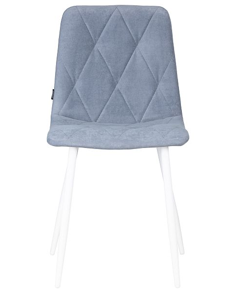 Стул обеденный DOBRIN CHILLY ROMBO (Серо-голубой Simple 26, основание белый) - Вид 6