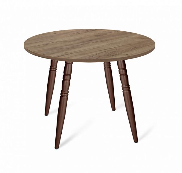 Стол Sheffilton SHT-TU15/TT 90 ЛДСП медный металлик/дуб галифакс табак - Вид 1