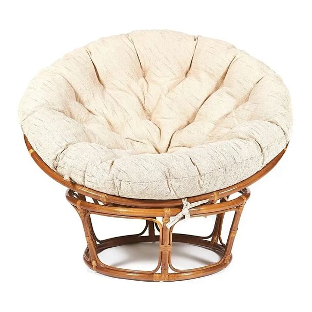Кресло Папасан/Papasan (23/01 W) /с подушкой и ремешками/Pecan (орех) - Вид 3