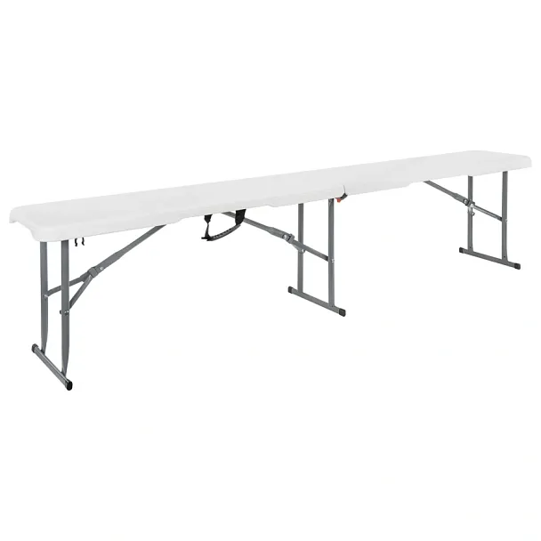Скамья складная NOSTRESS (НОСТРЕСС) "Country FB-005" (1800х280х435 мм), пластик HDPE, белая, 680058 - Вид 1