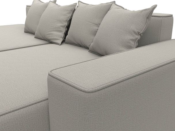 Диван угловой Лига-079 угол правый Рогожка бежевый - Вид 4