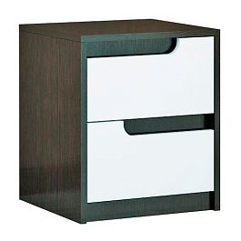 Тумба прикроватная Гавана (400*470*375) венге/акрил белый (выбирать белый глянец) - Фото предпросмотра