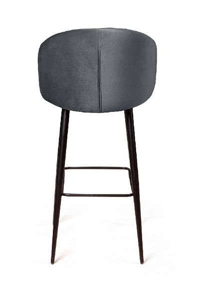 Стул барный Mont Blanc, бархат светло-серый 26 / черный конус - Вид 7