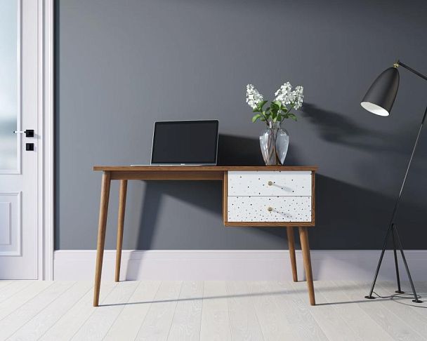 Стол рабочий Berber принт 15 с одной тумбой арт BB20/Print_15 - Вид 4