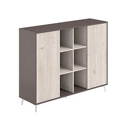 Шкаф средний с нишей  1516х450х1200 / корпус: вольфрам; фасады: дуб тоскана Сирио / Sirio - Фото предпросмотра