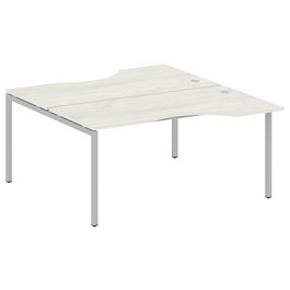 Metal System Quattro Р. ст. криволинейная на П-образном м/к 40БП.РАС-СА-2.1 Дуб наварра/Серый металл 1600*1835*750 - Фото предпросмотра