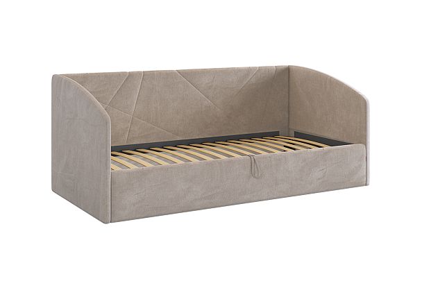 Кровать с подъемным механизмом Квест (Софа) 90х200 см KM.S-17.2763 латте (велюр) - Вид 3