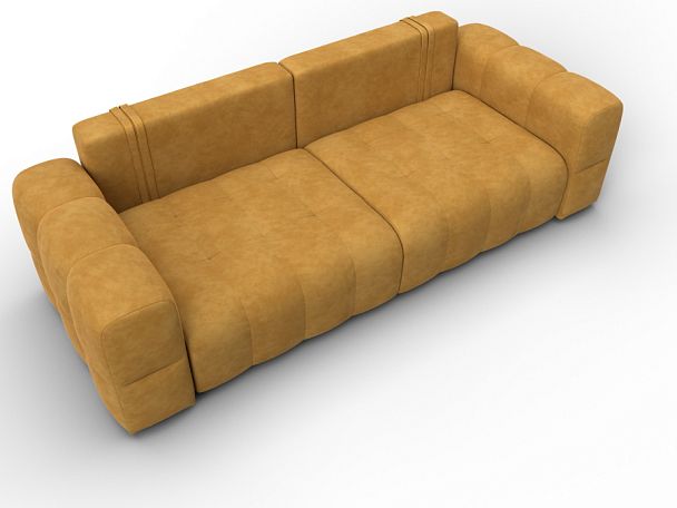 Диван прямой Лига-110 НПБ Велюр желтый - Вид 7