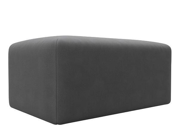 Модуль пуф Лига-060 НПБ Искусственная замша серый - Вид 2
