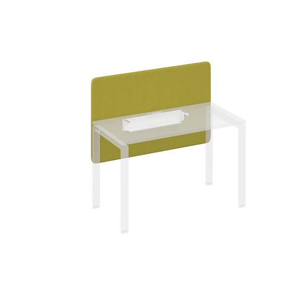 Экран фронтальный тканевый мягкий с кабель-каналом для стола 120 A4 А4 А 856 фисташковый / металлокаркас белый - Вид 1