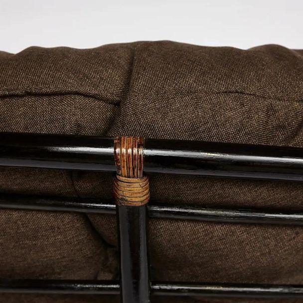 Кресло-качалка Папасан/Papasan (W 23/01 B) /с подушкой/Antique brown (античный черно-коричневый) - Вид 3