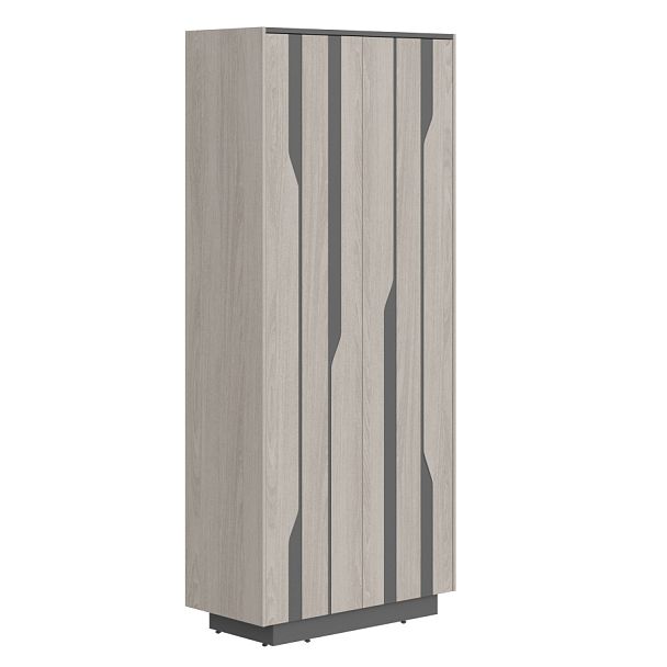 Шкаф СФ-574204 Дуб серый/Черный графит 900х430х2100 LINE - Вид 1