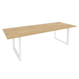 Onix Direct Стол переговорный на О-образном м/к O.MO-PRG-25 Тиквуд светлый/Белый металл 2580*980*750 - Фото предпросмотра