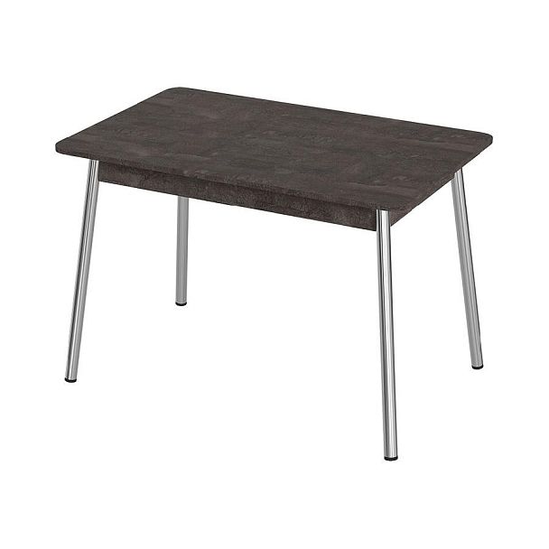 Стол Лион 1 ЛДСП (Подстолье косое хром(мет)) НЕ ВЫБИРАТЬ Железный камень - Вид 1