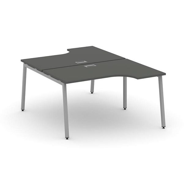 Стайл Проджект Рабочая станция эргоном. SN-4A.DRPA-021 Антрацит/Металл Серый 1380*1632/1992*750 - Вид 1