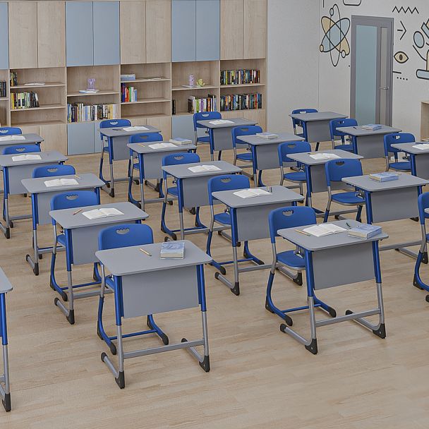 Парта Smart на плоскоовале 1М с РН (столеш.ЛДСП ЗУ, экран ЛДСП), гр.3-5 - Вид 11