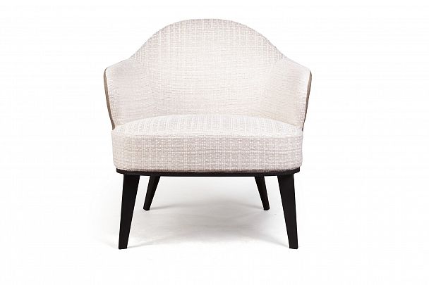 Лаунж кресло Leslie рогожка комби бежевый - Вид 4