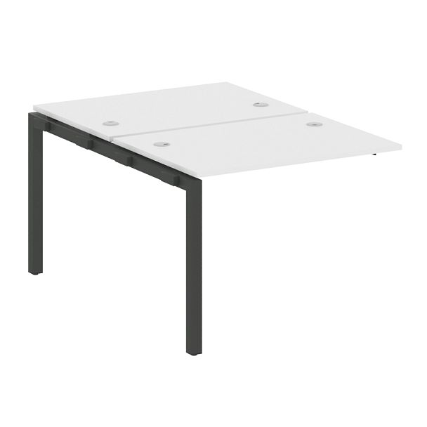 Metal System Quattro Р. ст. криволинейная на П-образном м/к 50БП.РАС-СА-2.1 Белый/Антрацит металл 1600*1835*750 - Вид 1