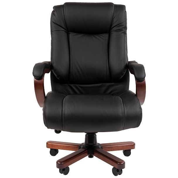 Кресло CHAIRMAN 503, натуральная кожа/экокожа, черный - Вид 2