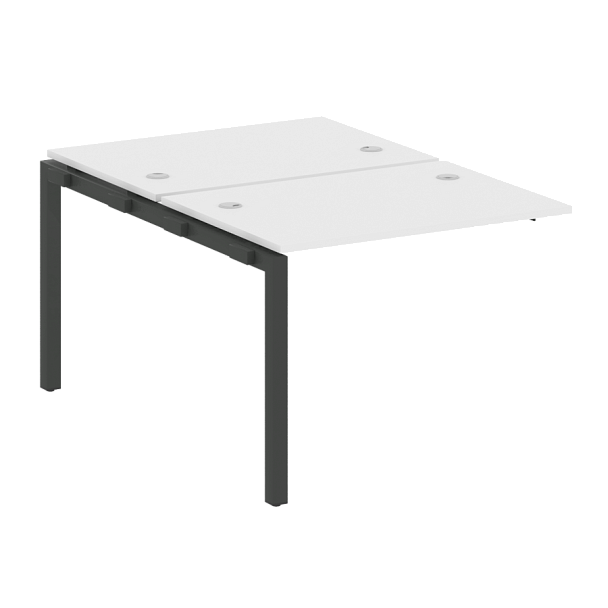 Metal System Quattro Р. ст. криволинейная на П-образном м/к 50БП.РАС-СА-2.1 Белый/Антрацит металл 1600*1835*750 - Вид 1