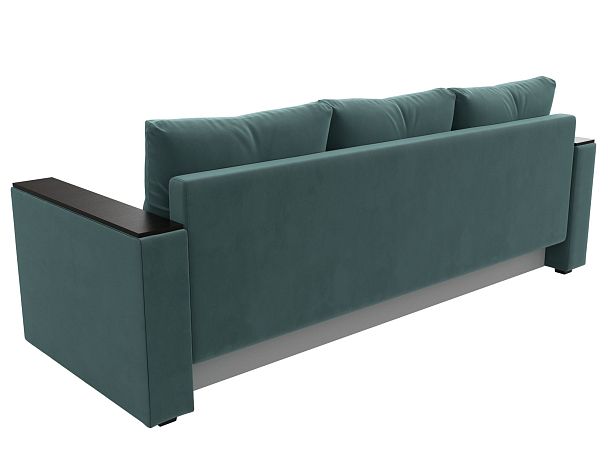 Диван прямой Атланта Лайт без стола (полностью велюр бирюзовый) - Вид 6