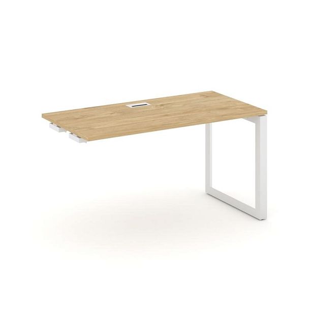 Style Project Next Стол-приставка к опор. элем. SN-59O.OPRS-011 Тиквуд Светлый/Металл Белый/Белый Заглушка 980*700*750 - Вид 1