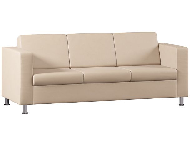 Диван Everprof Felix трехместный Экокожа Бежевый - Вид 1
