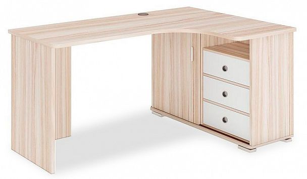 Стол письменный Домино СР-165С Карамель/Белый правый - Вид 1