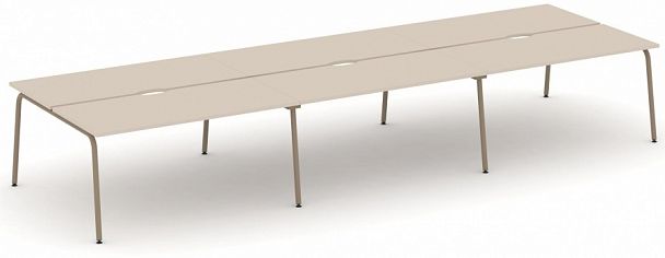 Рабочая станция на 6 мест "ESTETICA" ES.D.RS-6.4-VK Капучино - Вид 1