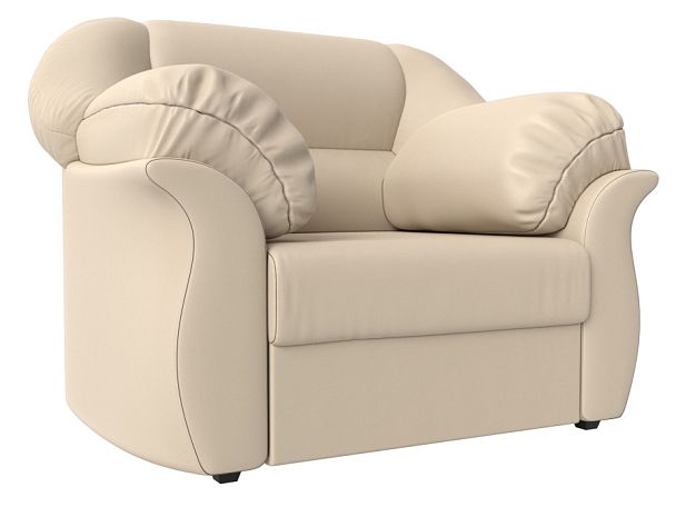 Кресло Карнелла (полностью экокожа бежевая) - Вид 1