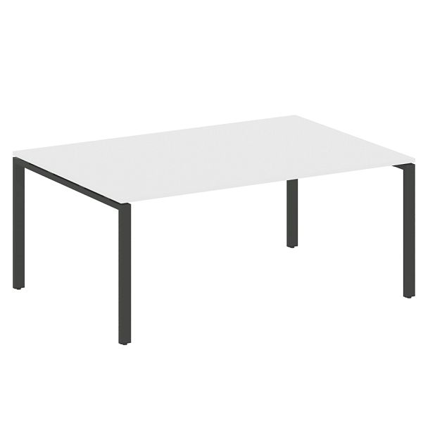 Metal System Перег. стол (1 столешница) на П-образном м/к БП.ПРГ-1.5 Белый/Антрацит металл 1800*1235*750 - Вид 1