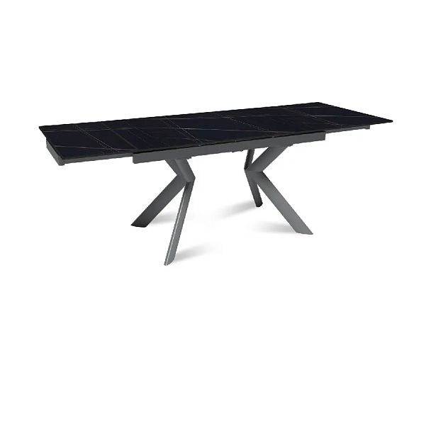 Стол раскладной Bridge (140+40+40), керамика матовая Black Gold - Вид 6