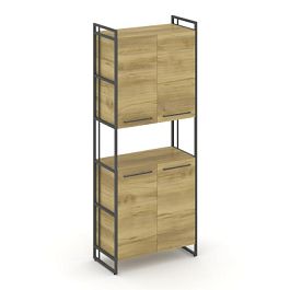 Rift Шкаф 5 ниш широкий RF.SS-52 Дуб Винченцо/Металл Антрацит 420*396*2010 - Фото предпросмотра