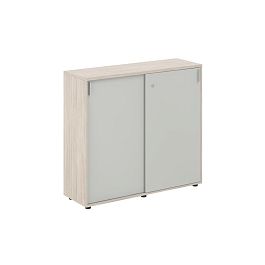 Шкаф купе 1238х400х1125 средний, с замком / корпус: дуб светлый, фасады: серый бархат Сигма / Sigma - Фото предпросмотра