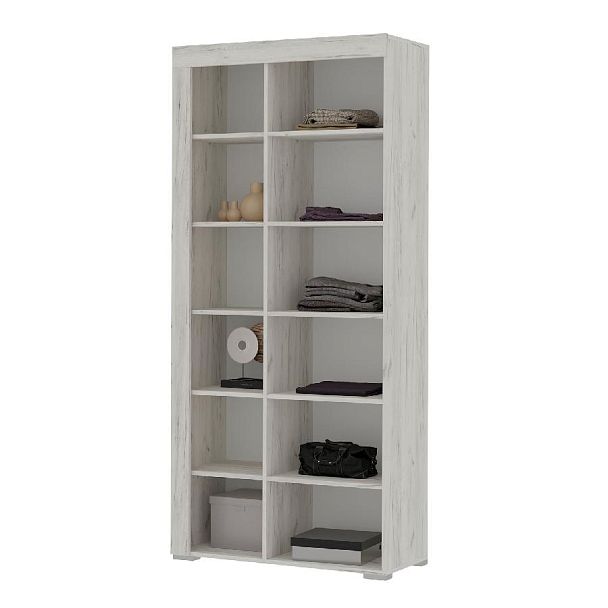 Гранд стеллаж 03 (ШК 4) (0.896х1,944х0,383) дуб крафт белый - Вид 2