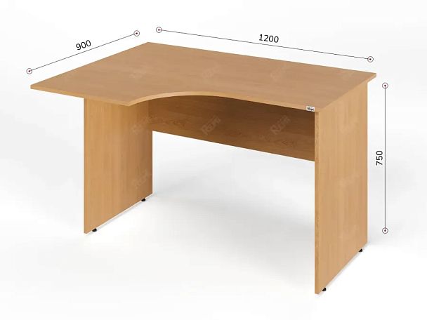 ЛАЙТ / LIGHT RLG004-12x9L Угловой стол 120x90x75 Бук - Вид 5