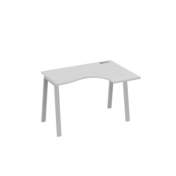 Стол эргономичный правый "Классика" на металлокаркасе TRE A4 А4 Б3 032 БП серый / металлокаркас серый - Вид 1